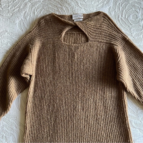 Eleven Six - Beth Baby Alpaca-blend Balloon Sleeve Sweater Dress - Camel - Picture 4 of 12